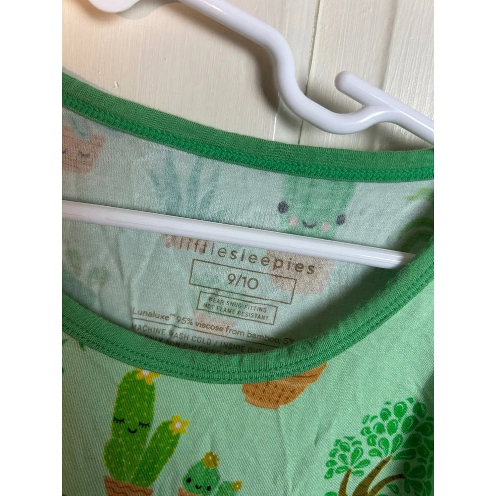 Little Sleepies Kids 9/10 Succulent Love Bamboo Viscose Short Sleeve Pajama Set
